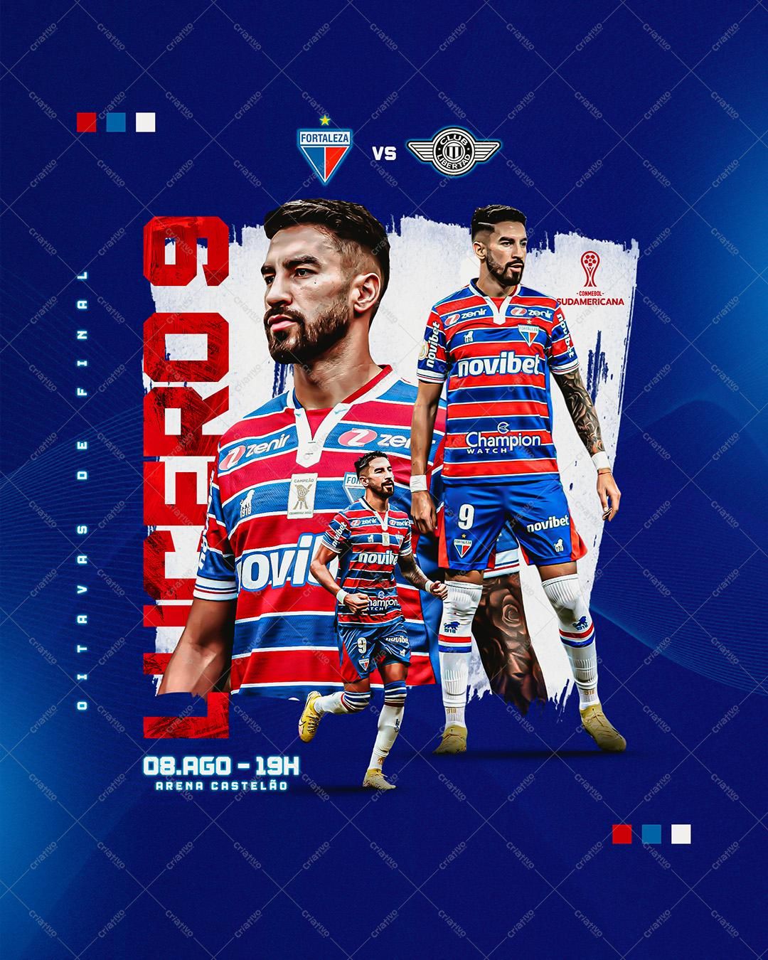 Poster para Jogo de Futebol Fortaleza x Libertad PSD Editável