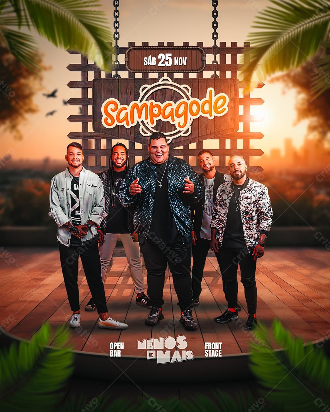 Flyer para Show Sampagode PSD Editável