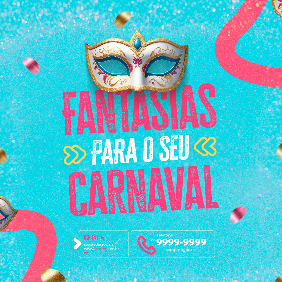 Flyer para Carnaval PSD Editável