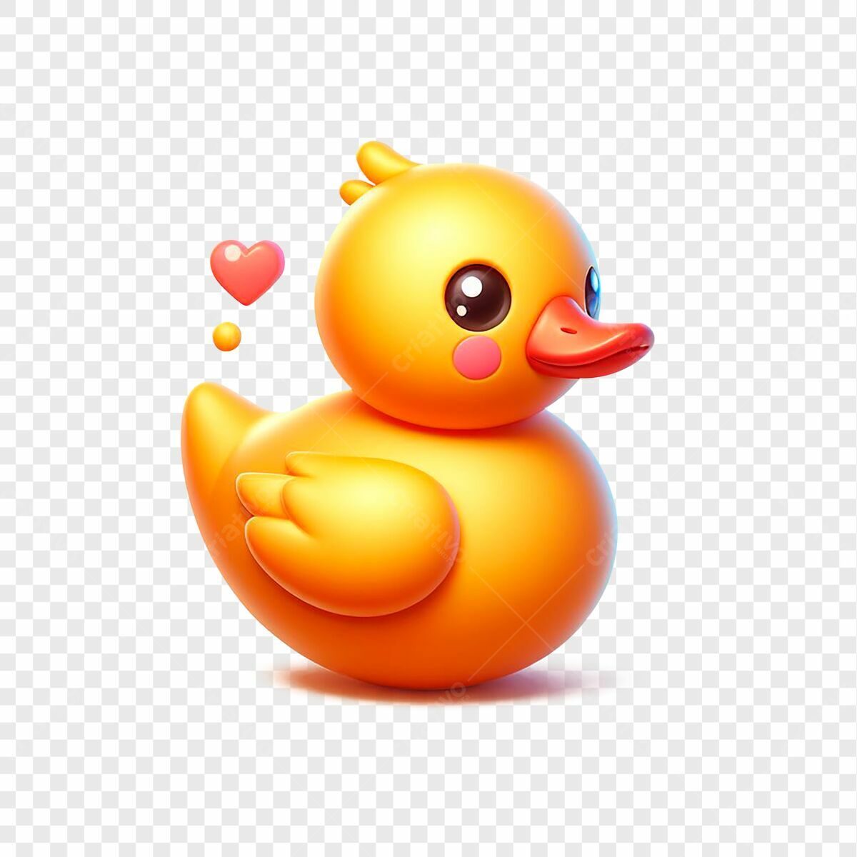 Ilustração Patinho Amarelo PSD Editável