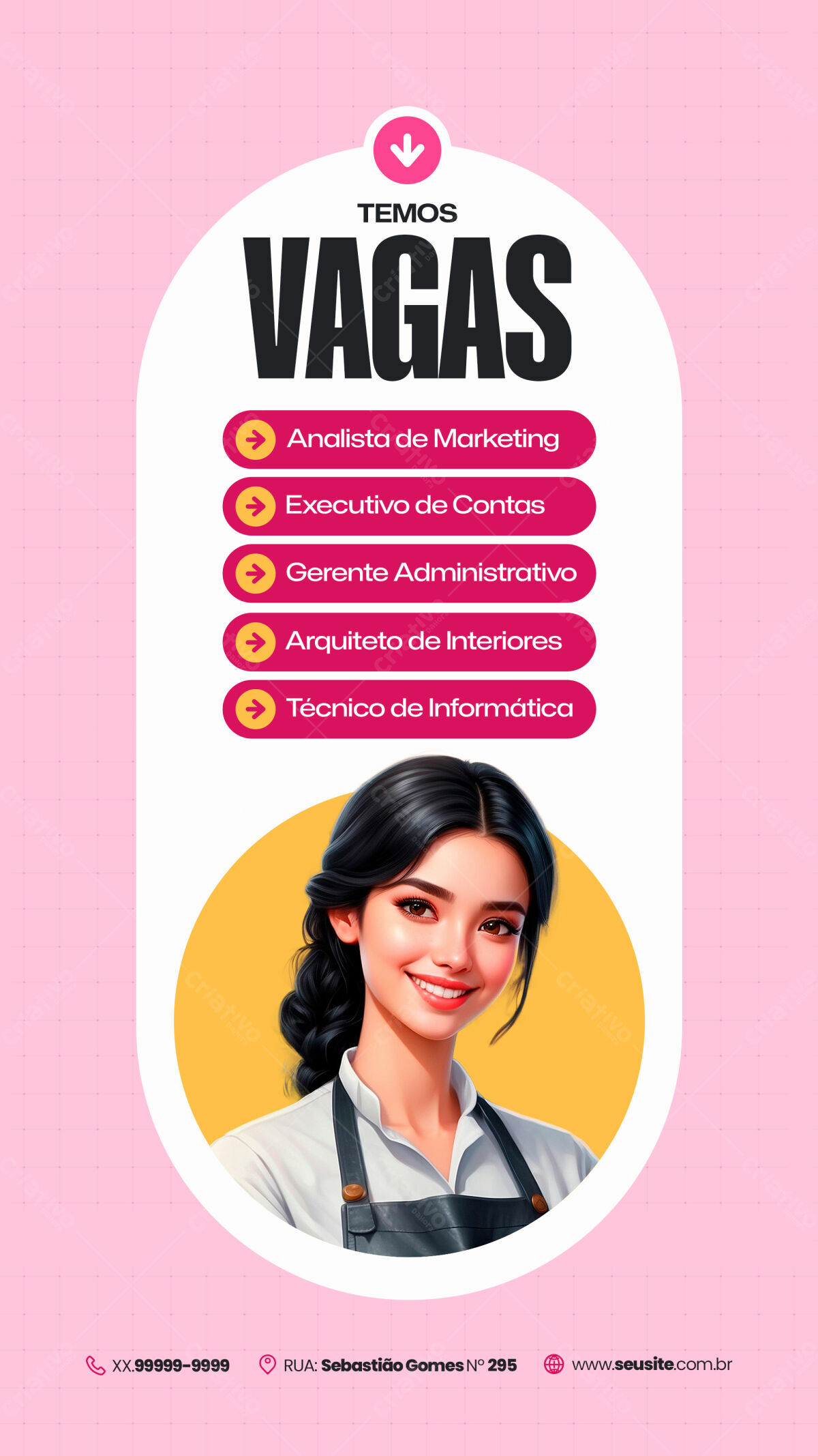 Flyer Vagas de Emprego PSD Editável