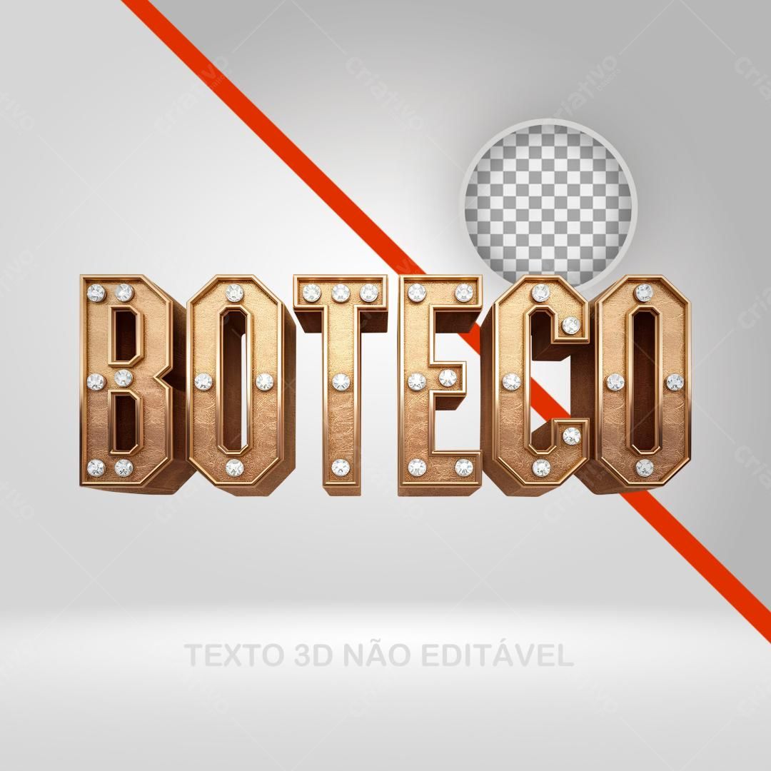Logotipo Boteco 3D PNG com fundo transparente
