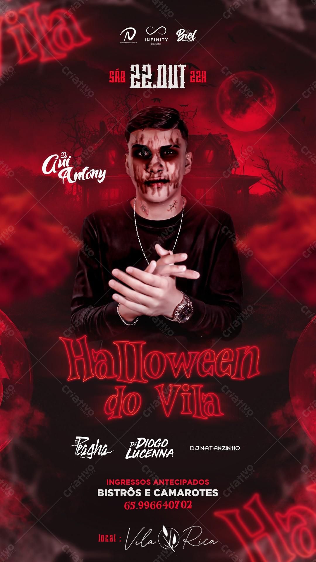 Flyer Festa Halloween PSD Editável