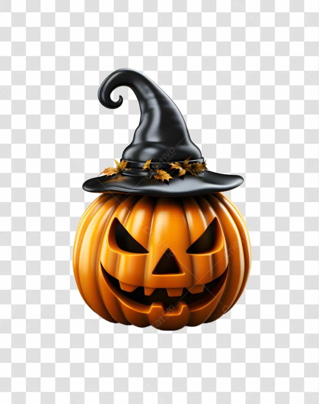 Icone Abóbora Halloween PNG com fundo transparente