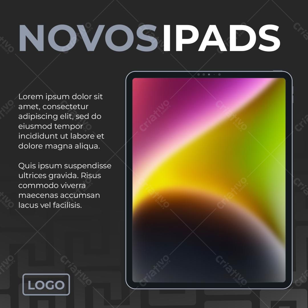 Mockup de Tablet com Design Moderno PSD Editável