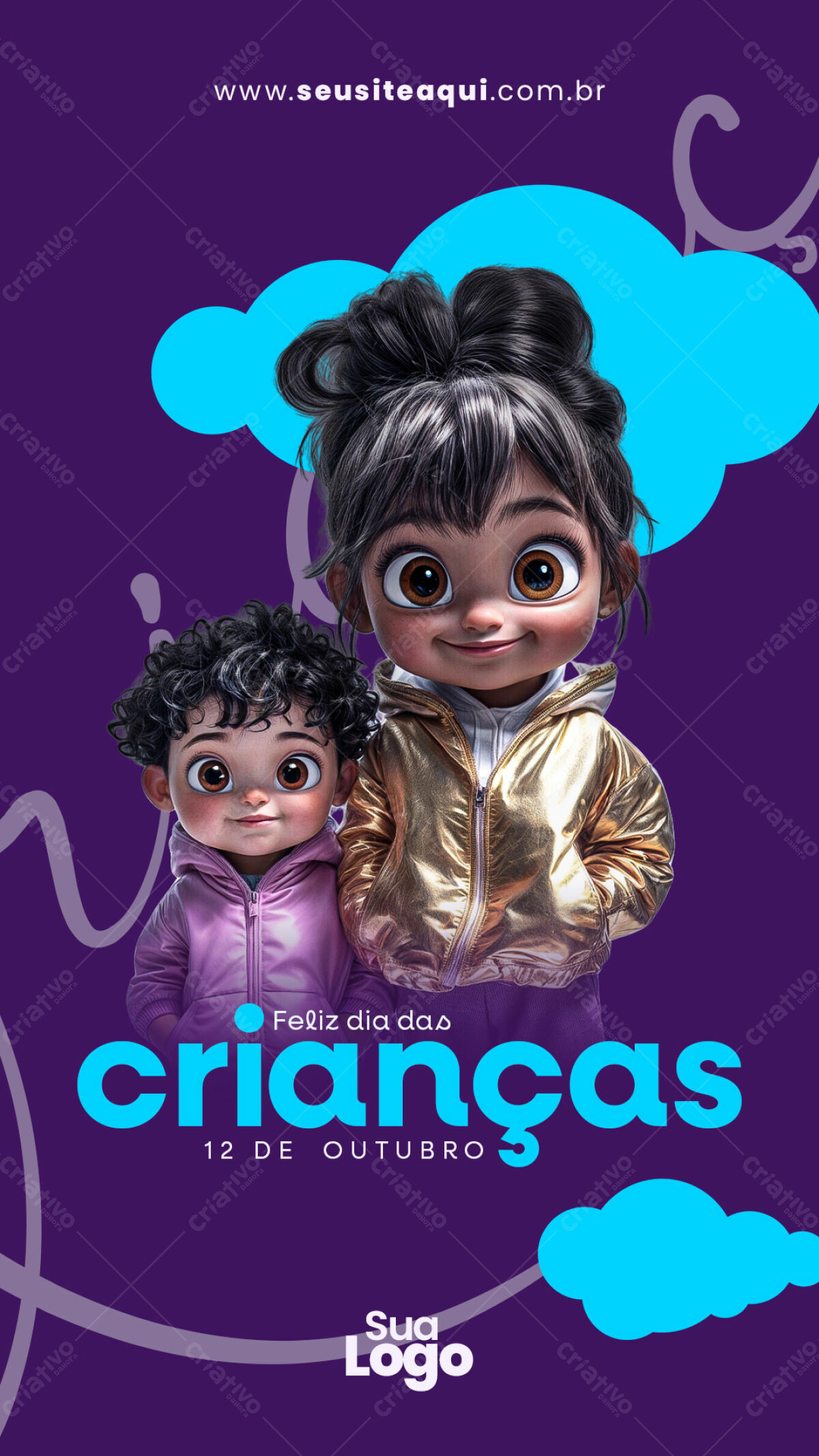 Flyer Dia das Crianças PSD Editável