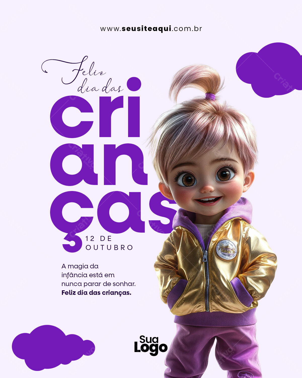 Flyer Dia das Crianças PSD Editável
