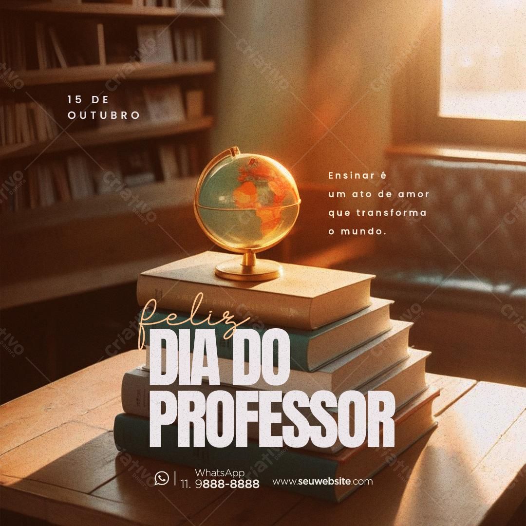 Postagem Dia do Professor PSD Editável