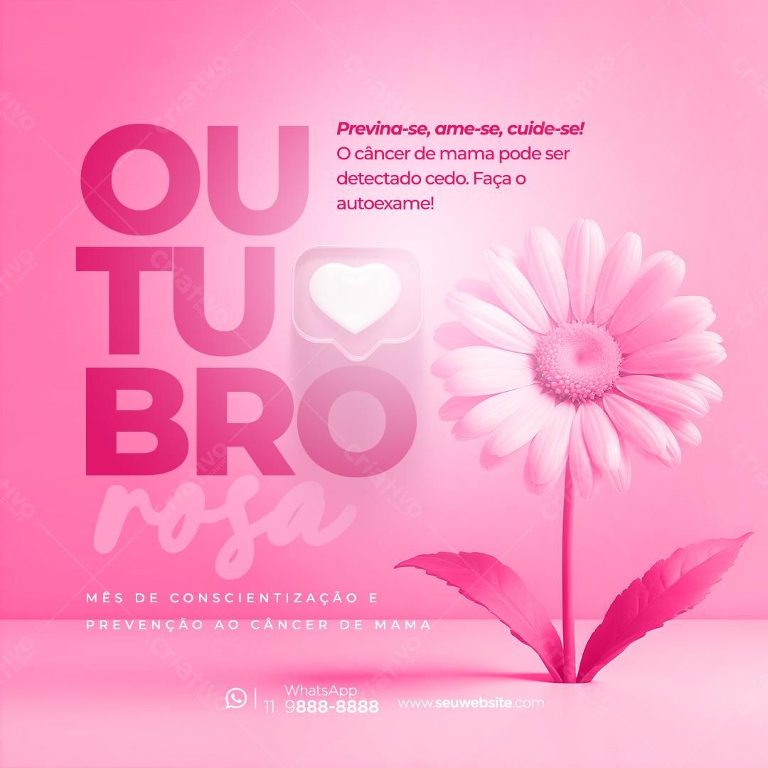 Postagem Outubro Rosa PSD Editável