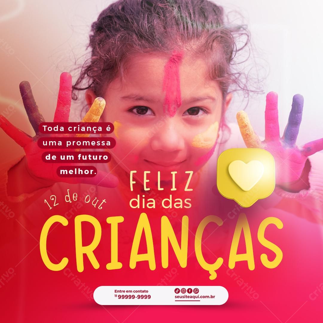 Post para Dia das Crianças PSD Editável