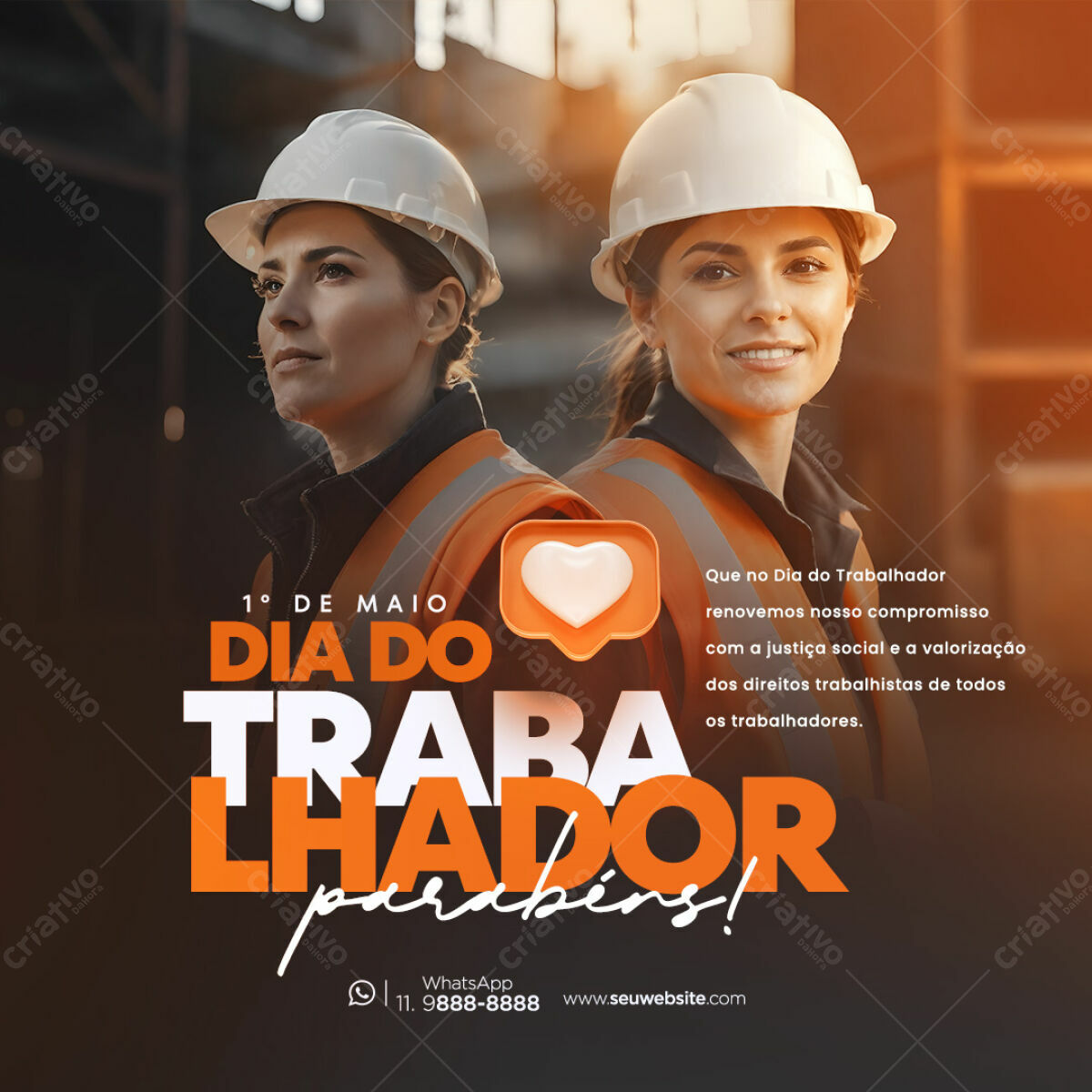 Postagem Dia do Trabalhador PSD Editável