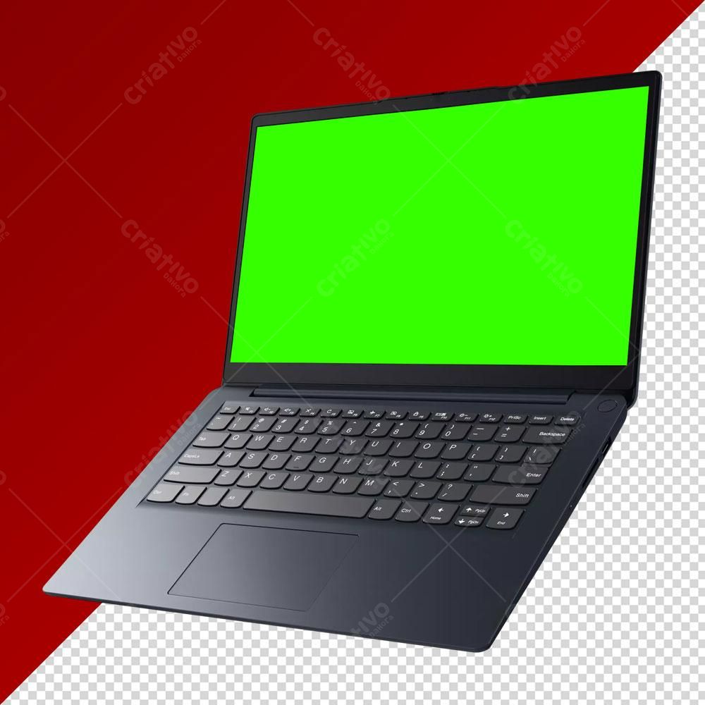 Mockup Notebook Verde PNG com fundo transparente