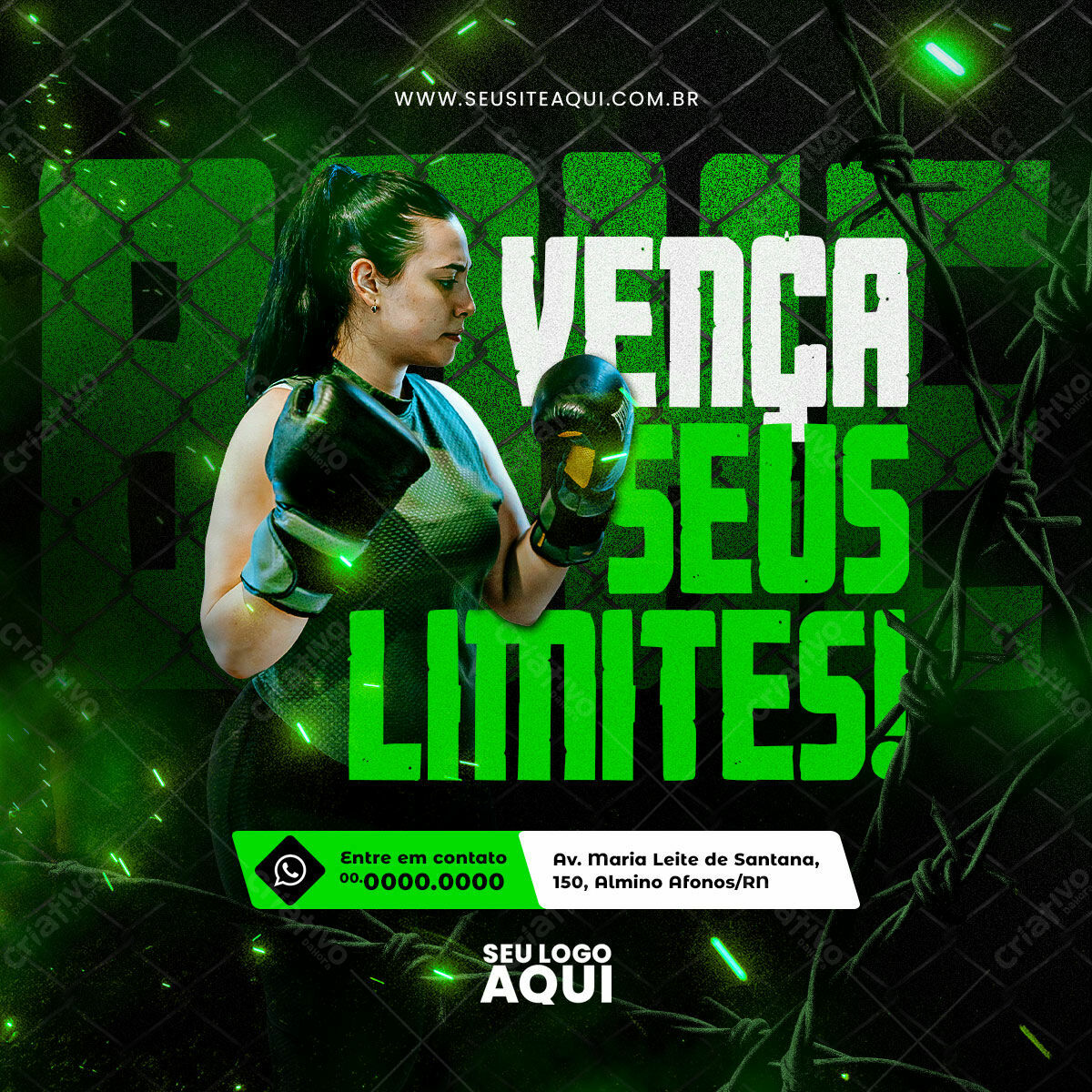 Flyer Motivacional Academia PSD Editável