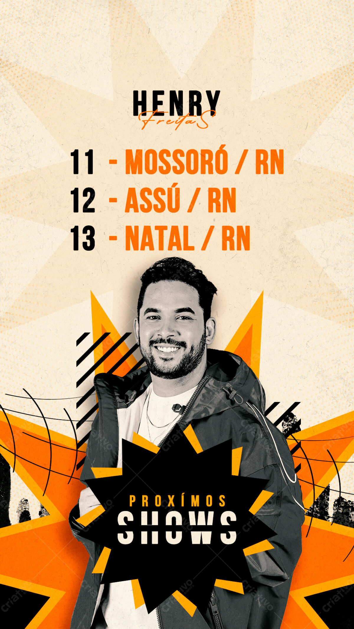 Flyer Shows Henry Freitas PSD Editável