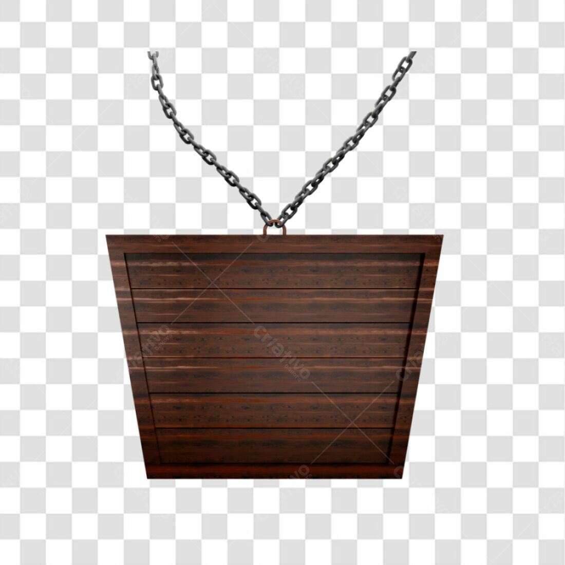 Placa de Madeira PNG com fundo transparente