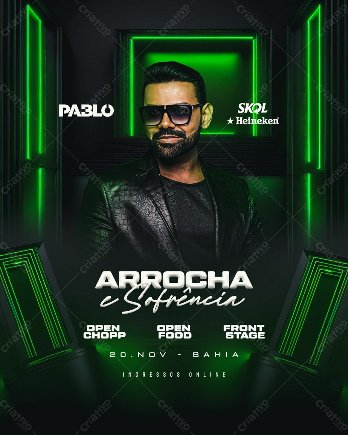 Flyer Arrocha e Sofrência PSD Editável