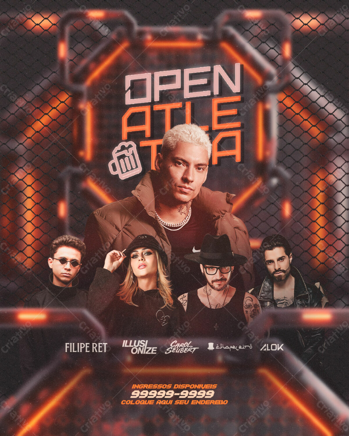 Flyer Open Battle Festa PSD Editável