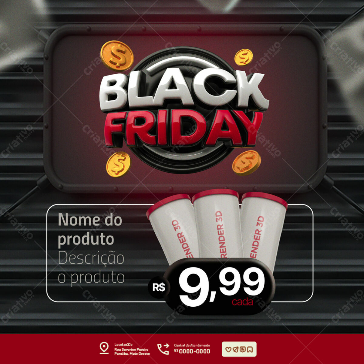 Flyer Black Friday PSD Editável