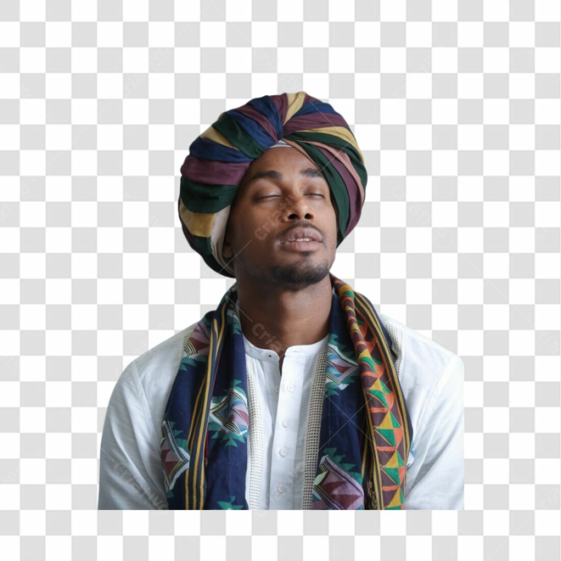 Icone homem turbante PNG com fundo transparente