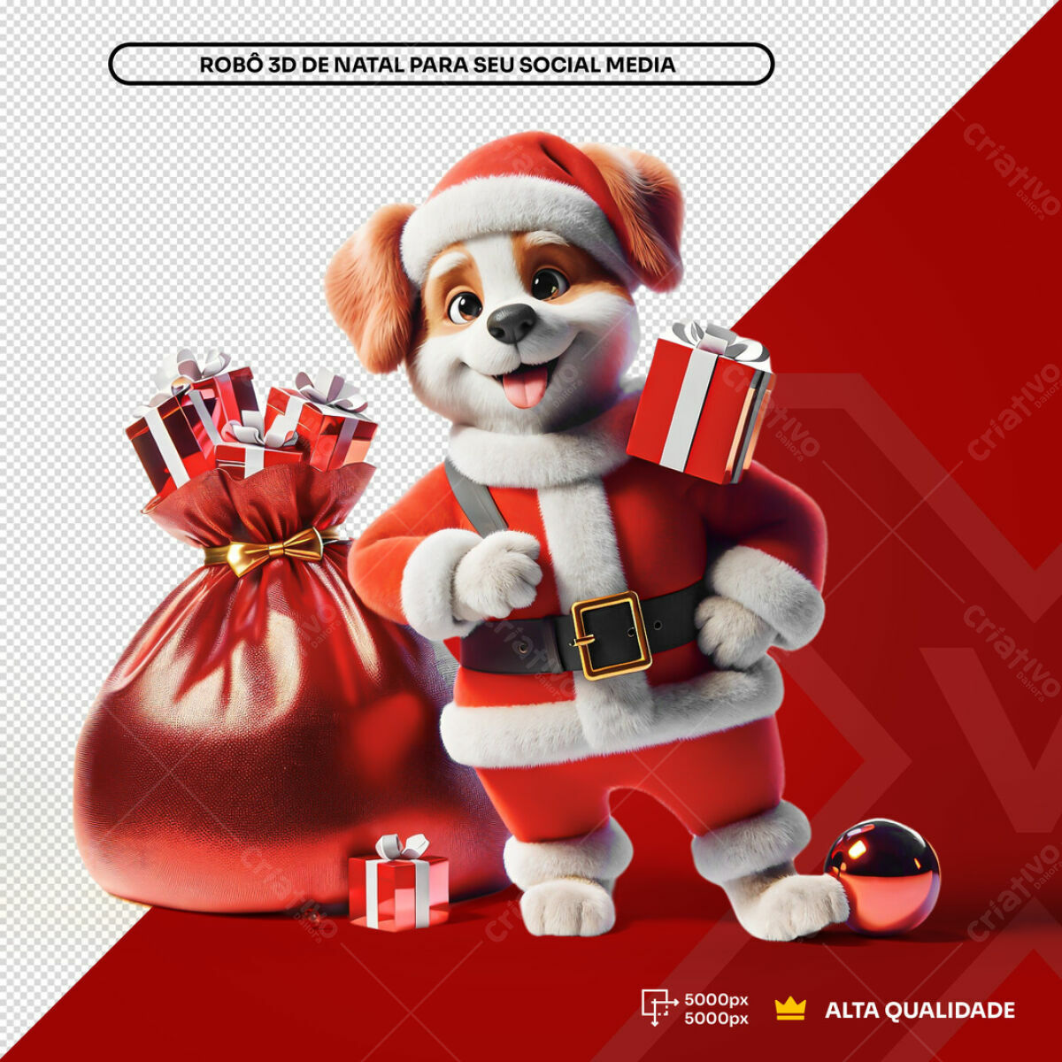 Robô 3D Natalino PSD Editável