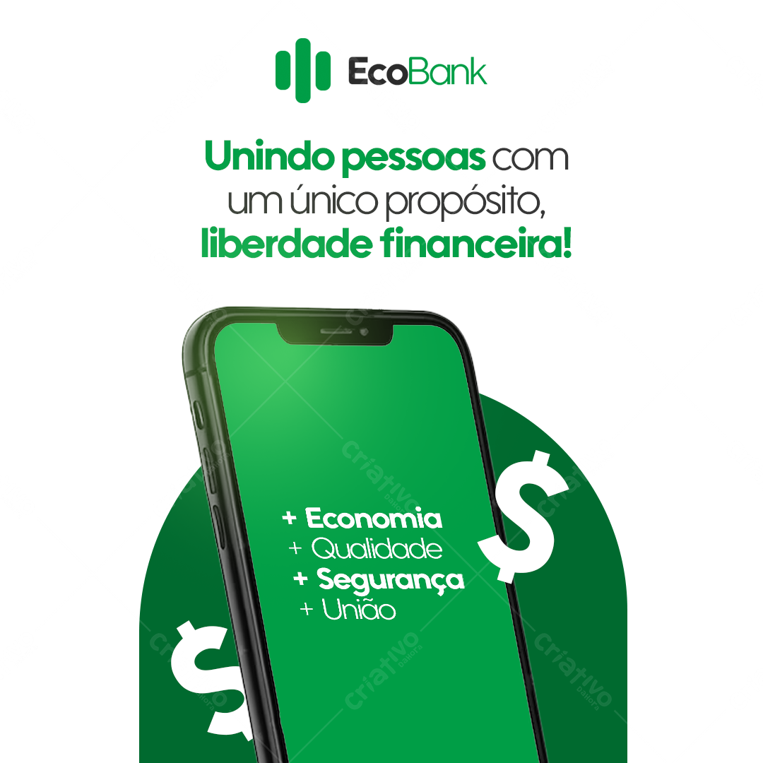 Post para Redes Sociais - Liberdade Financeira PSD Editável