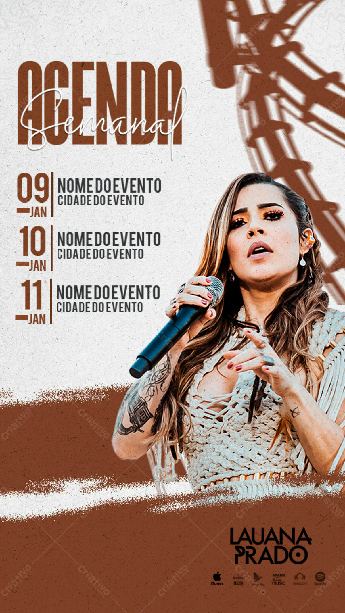 Flyer para Show Lauana Prado PSD Editável