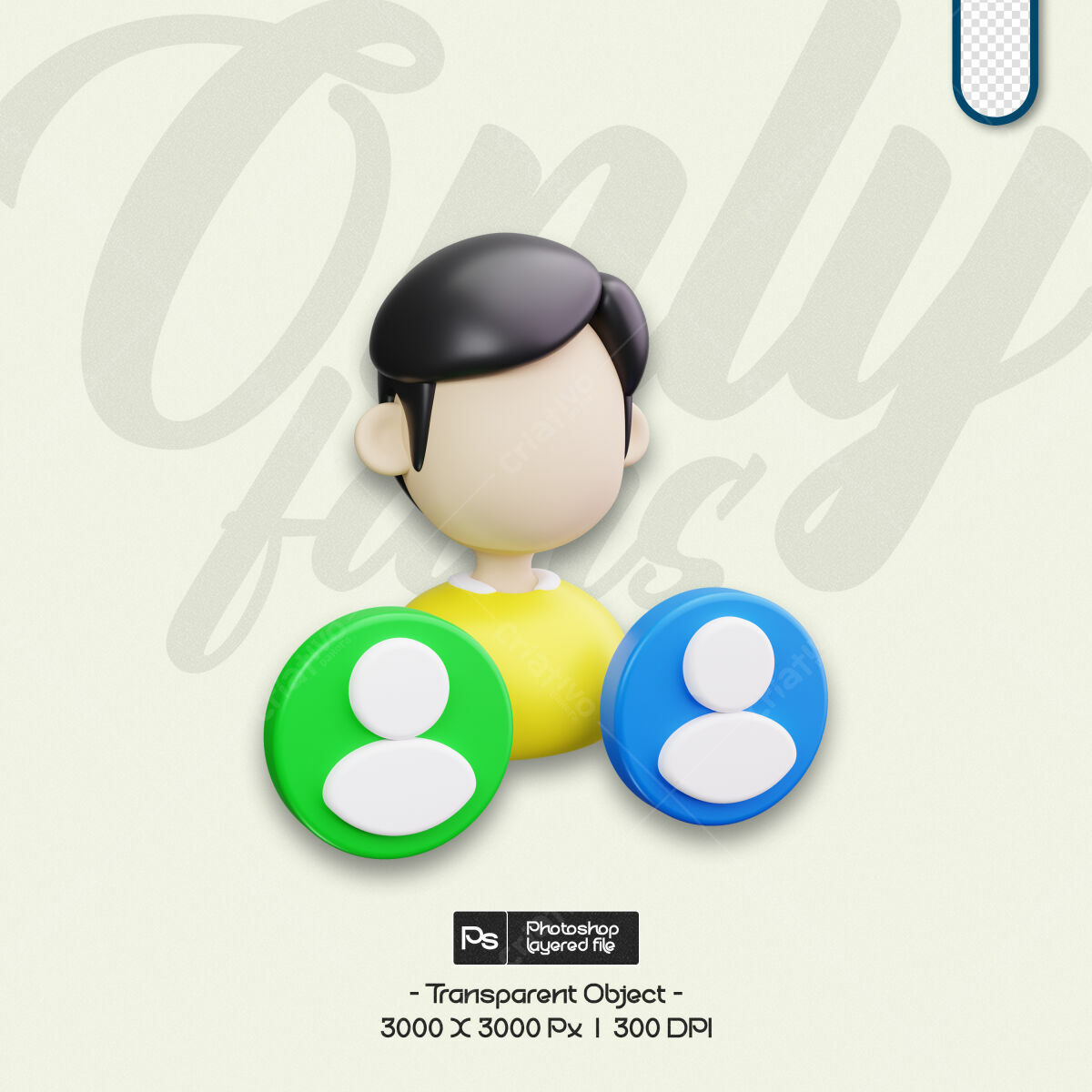Editable PSD Social Media 3D Design