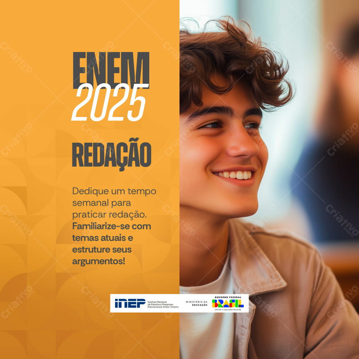 Flyer ENEM 2025 Redação PSD Editável