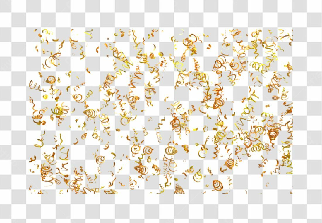 PNG Confeito Dourado Fundo Transparente Festa