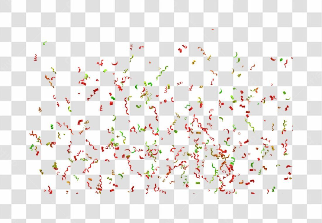 PNG Confetes Festa Vermelho Verde PNG com fundo transparente