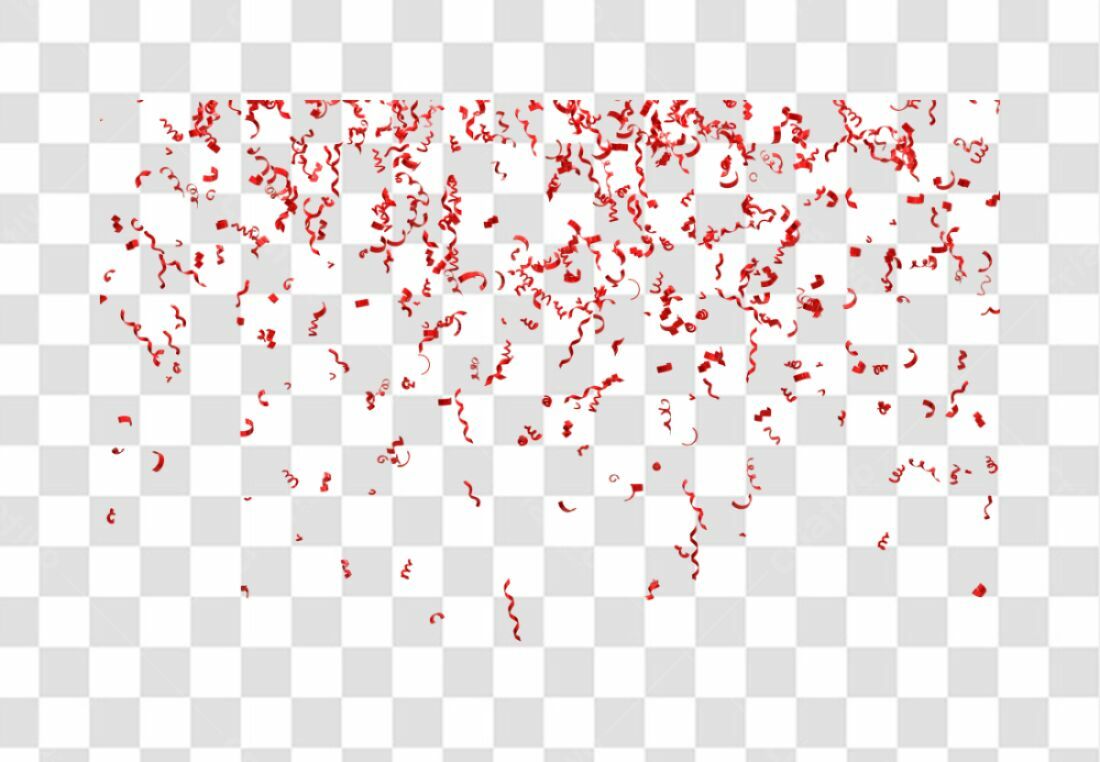 Confete PNG com fundo transparente para festa