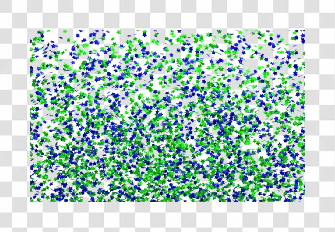 Fundo PNG com estrelas azuis e verdes transparentes