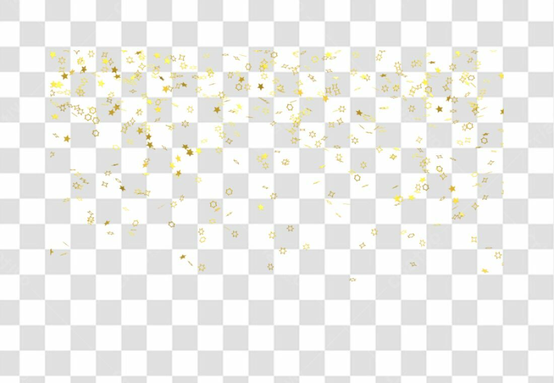 Decoração de Estrelas Douradas PNG com fundo transparente