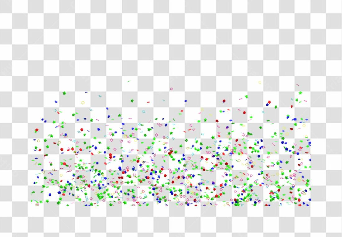 PNG Confetti Party with Transparent Background