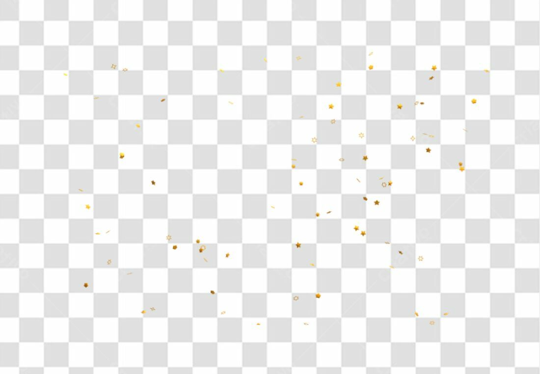 Confete dourado PNG com fundo transparente