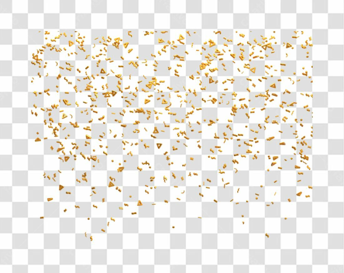 Confete Dourado PNG com fundo transparente