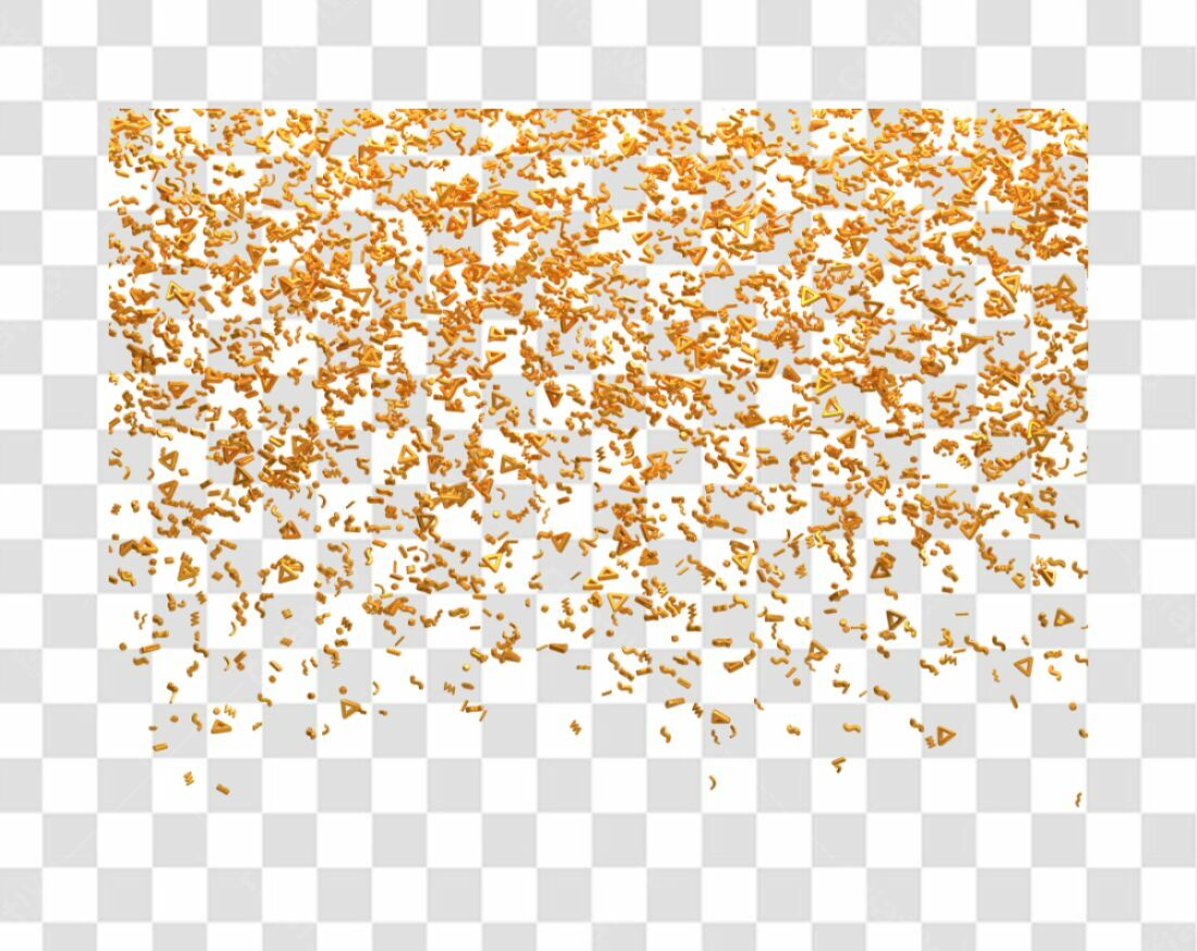 PNG Confeito Dourado Fundo Transparente