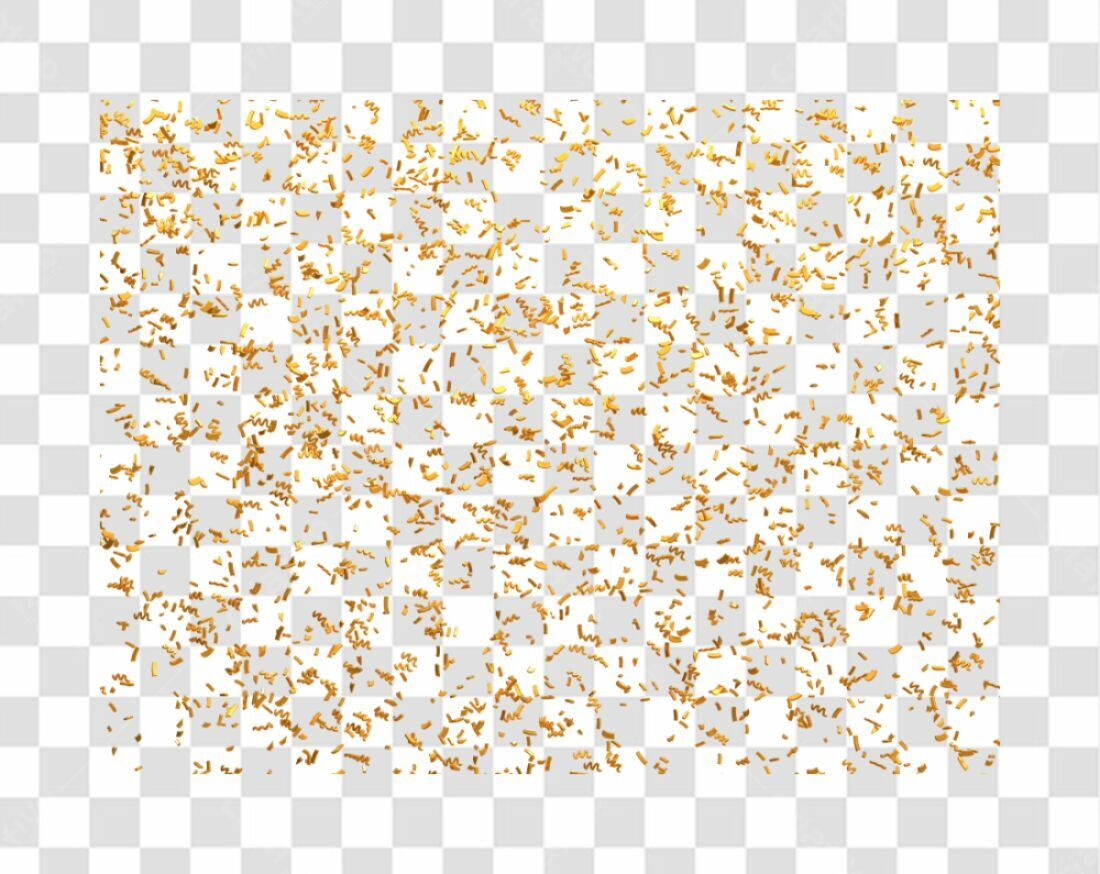 Confete dourado PNG com fundo transparente