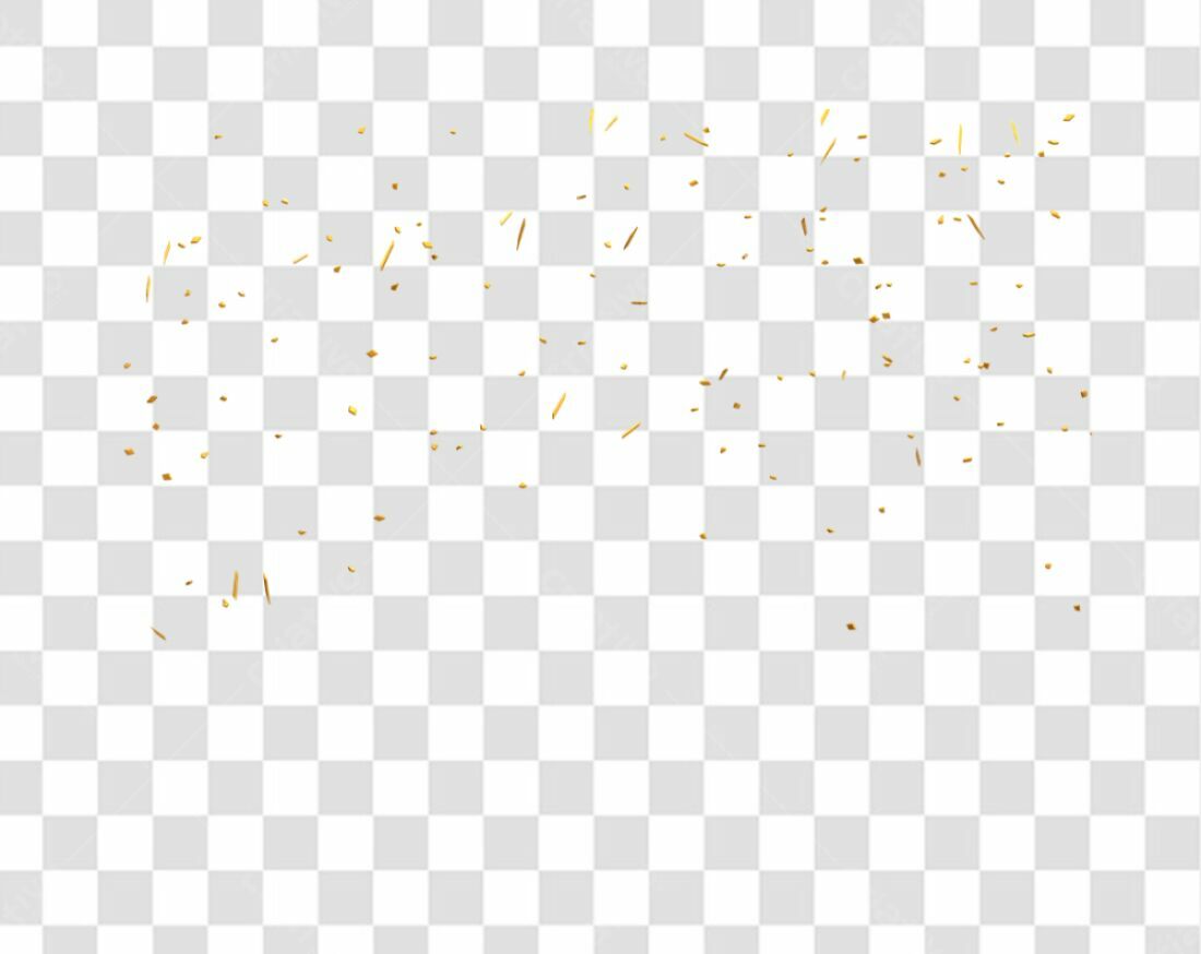 Confete dourado PNG com fundo transparente