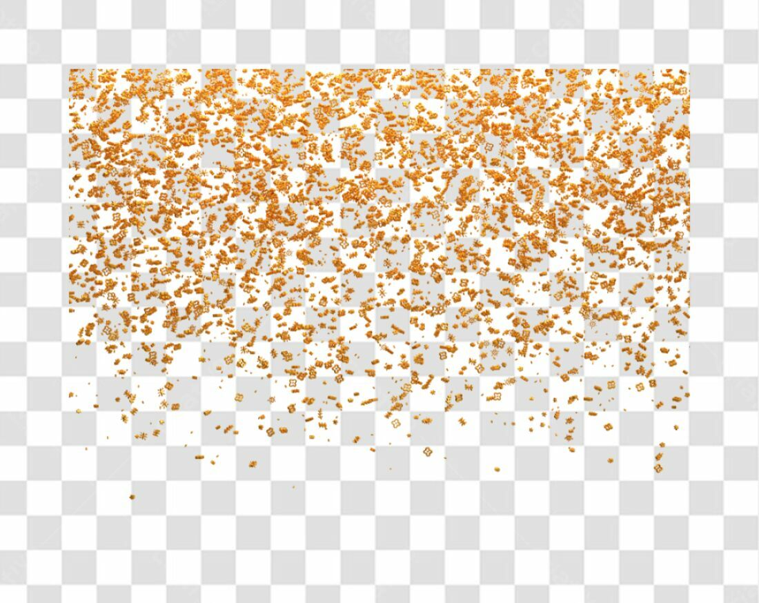 Confete dourado PNG com fundo transparente