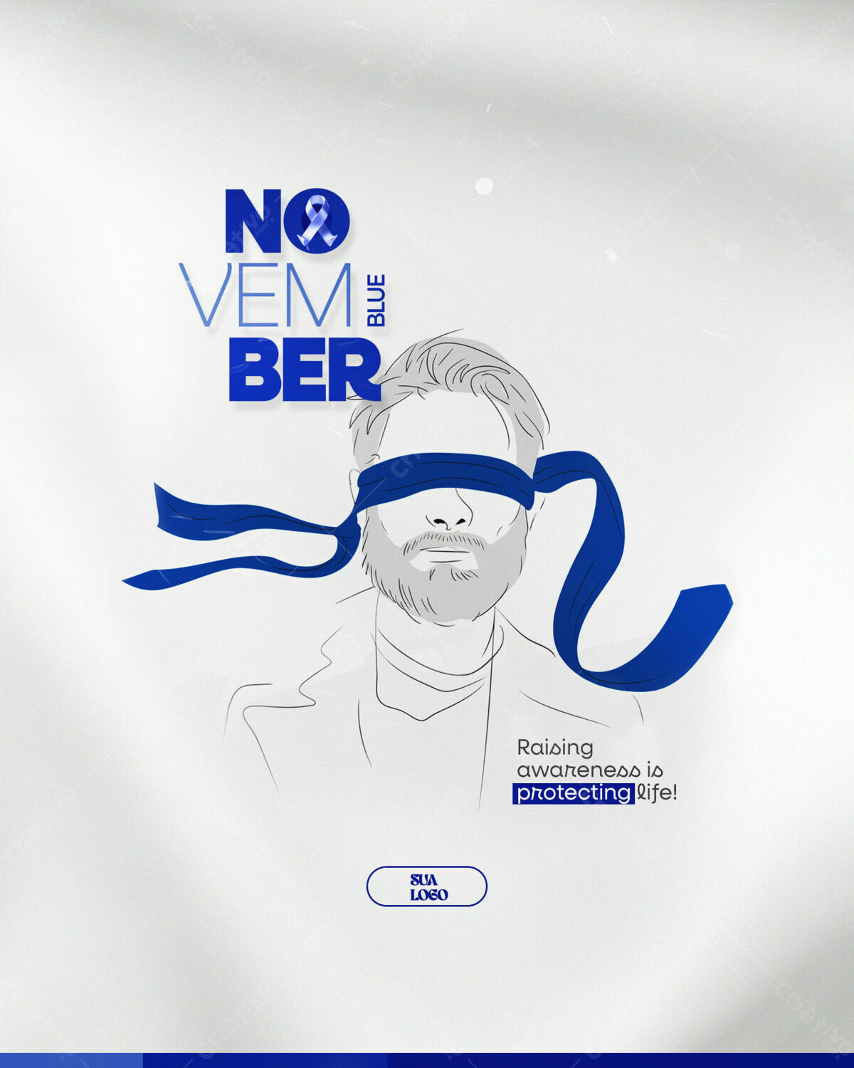Post para Novembro Azul PSD Editável