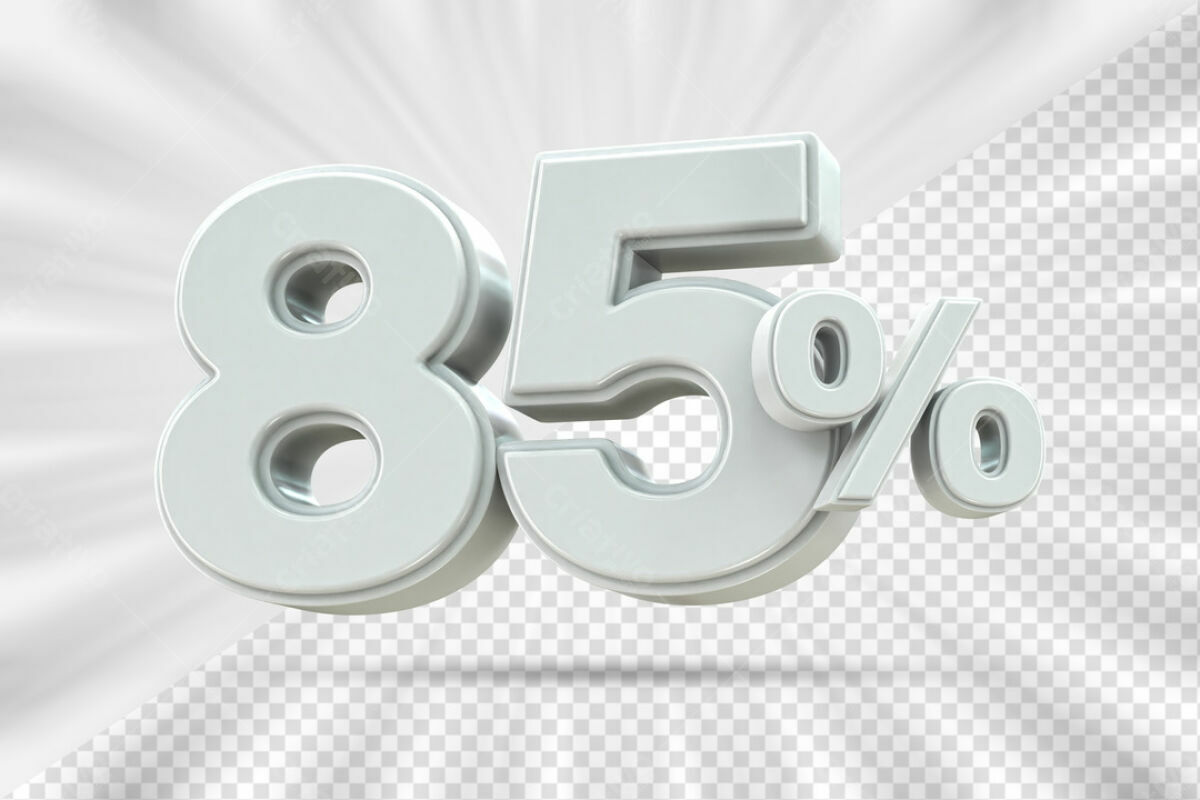 Elemento 85% de Desconto PSD Editável