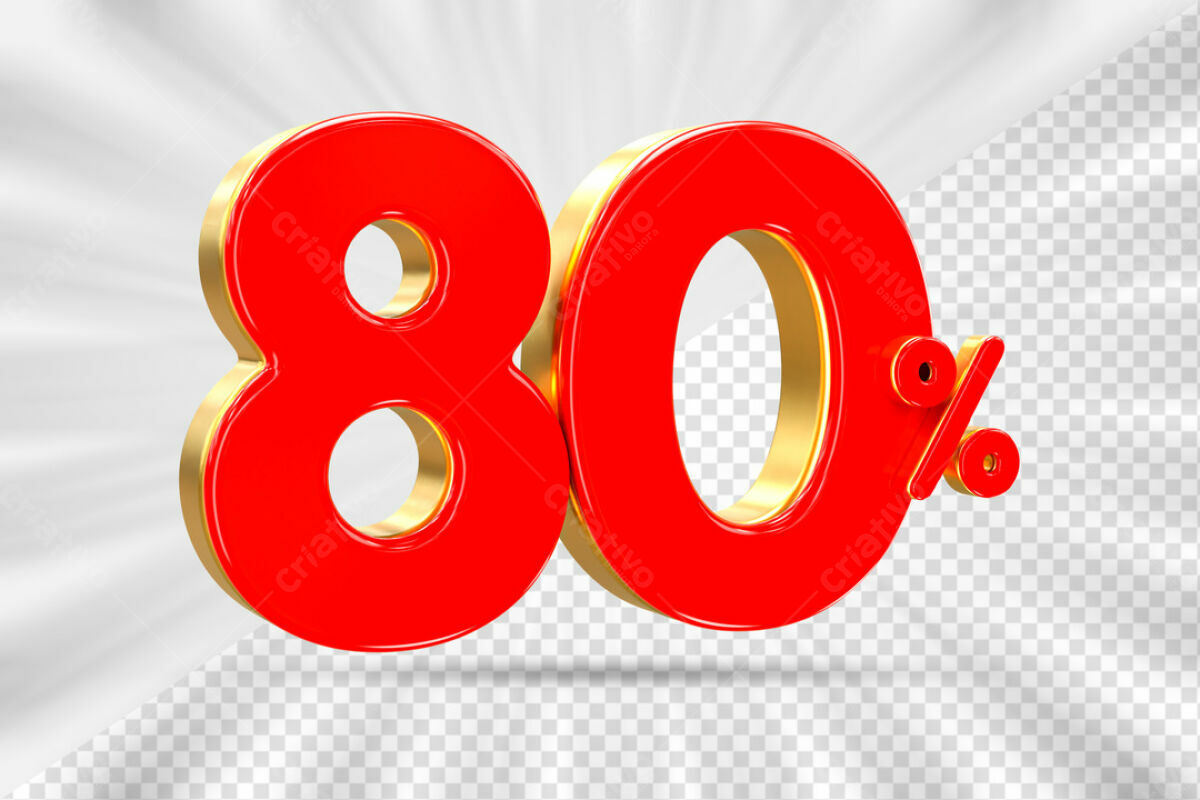 Kit de Descontos 80% PSD Editável