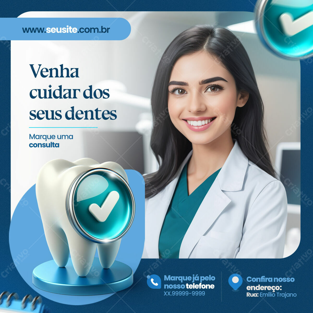 Post para Consultório Odontológico PSD Editável