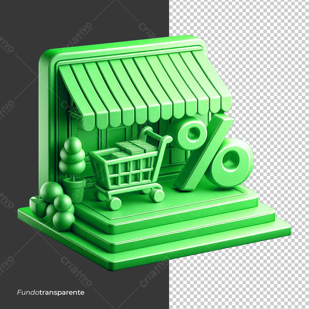 Icone Loja Online Desconto PNG com fundo transparente