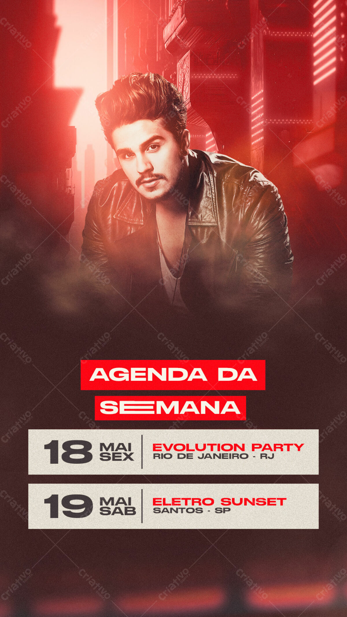 Flyer Agenda da Semana PSD Editável