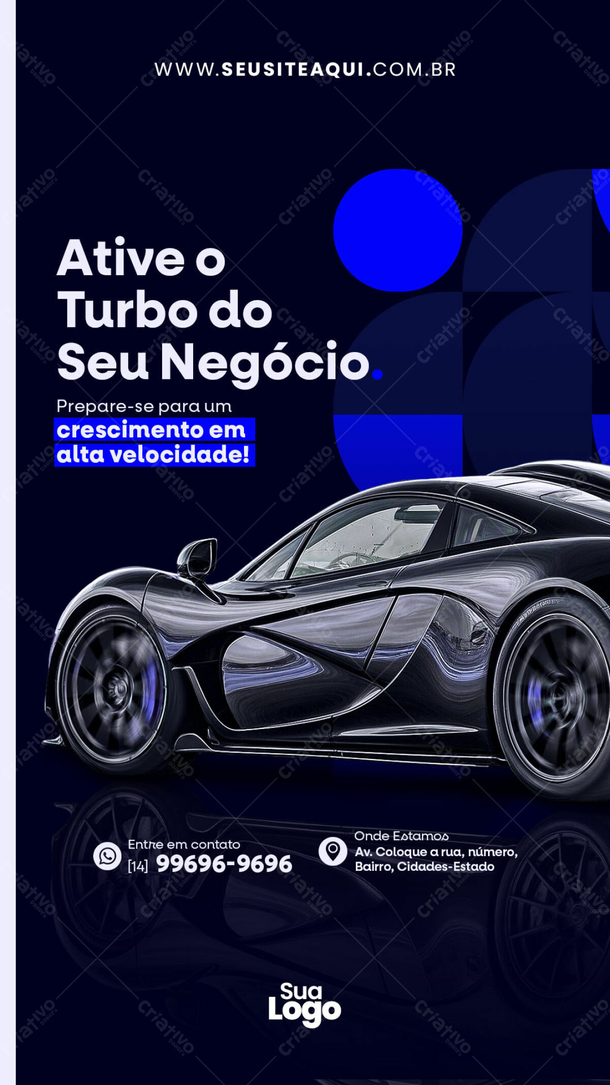 Flyer para Negócios de Alta Velocidade PSD Editável