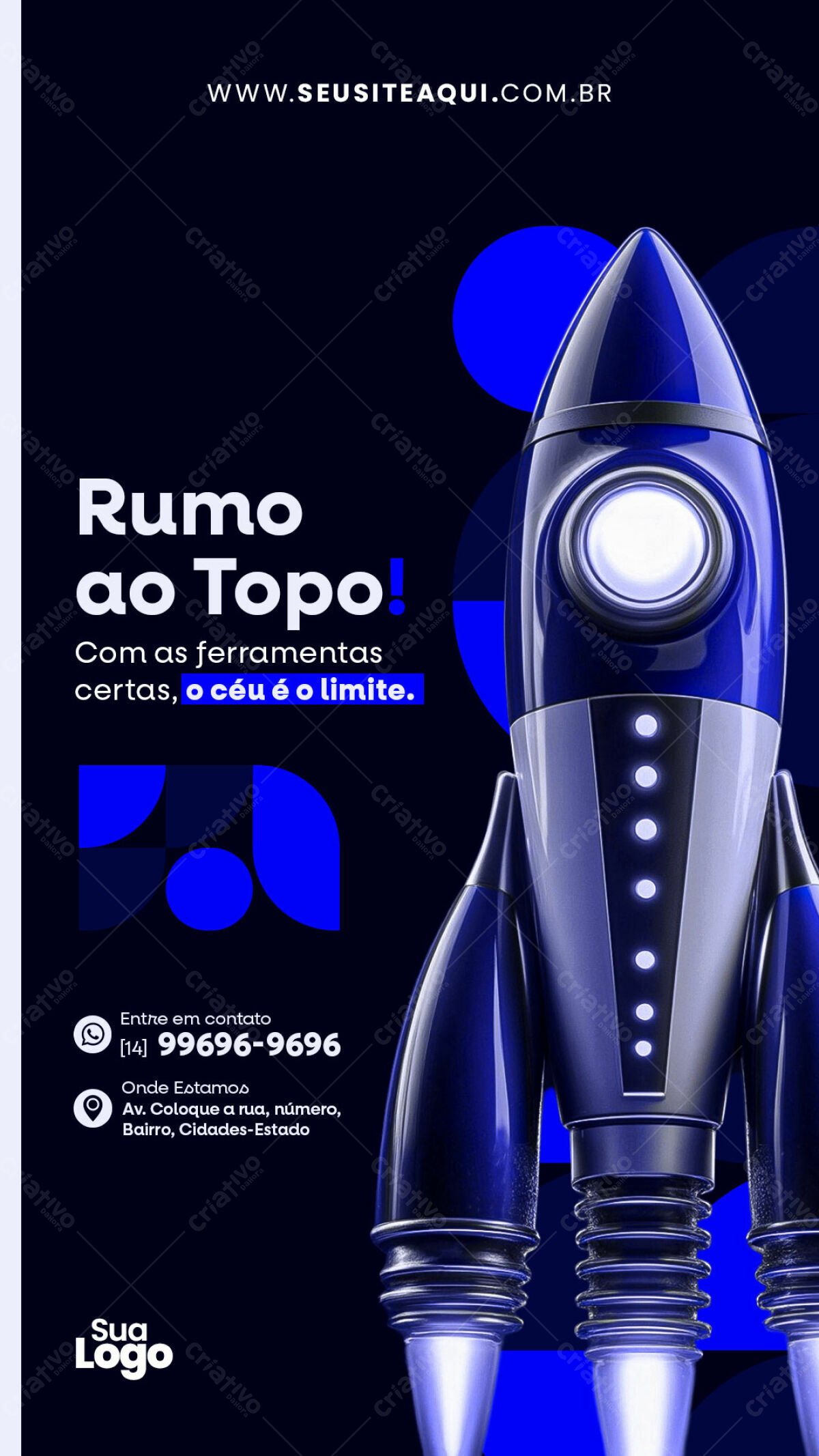 Flyer Rumo ao Topo PSD Editável
