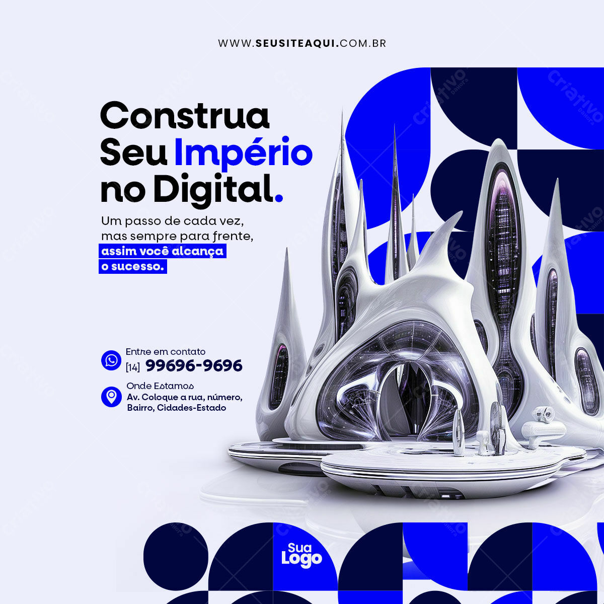 Post para Mídias Sociais - Construa seu Império Digital PSD Editável