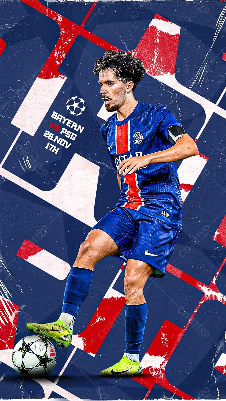 Poster Bayern x PSG 26.Nov 17h PSD Editável